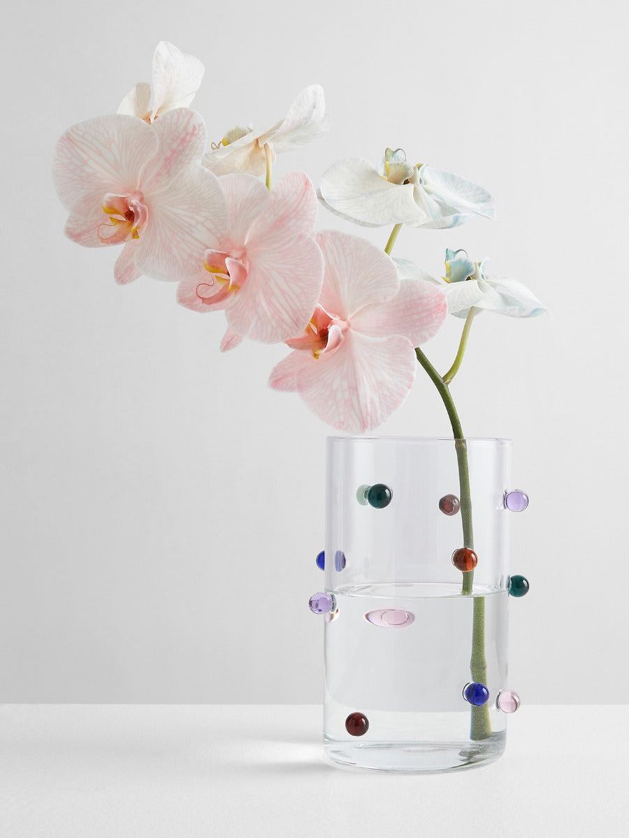 Pomponette Vase in Clear