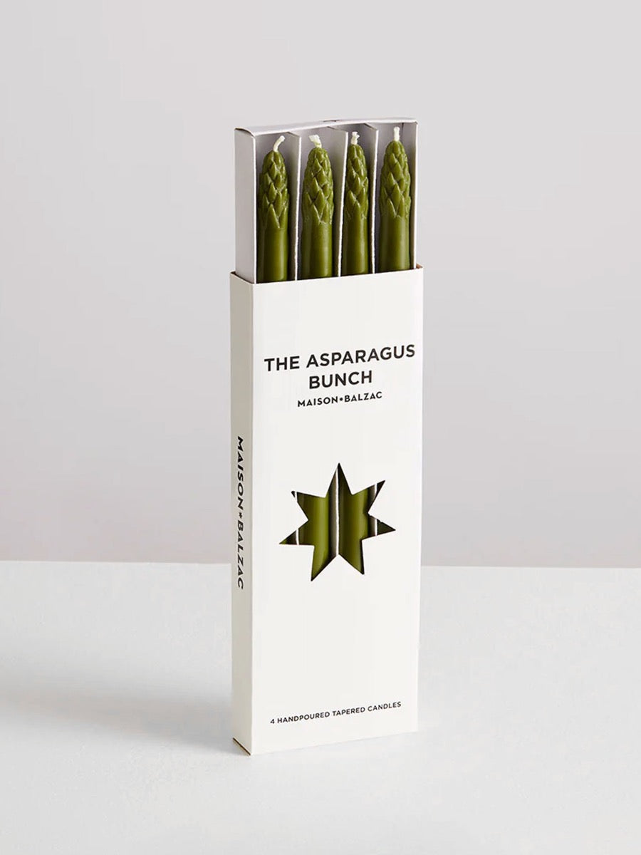 Chandelles Tapered Candles in Asparagus - 4 Pack
