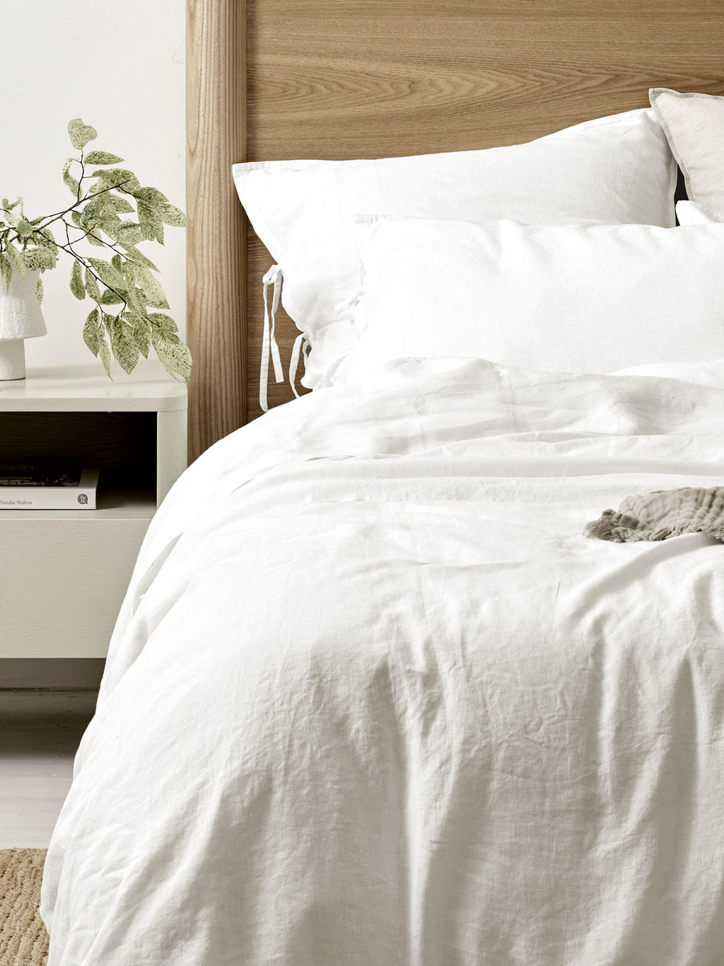 Maison Vintage Standard Pillowcase in White