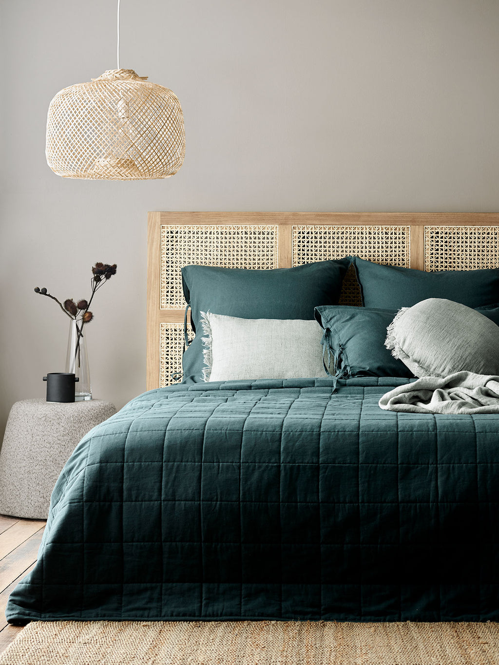 Maison Vintage Standard Pillowcase in Indian Teal