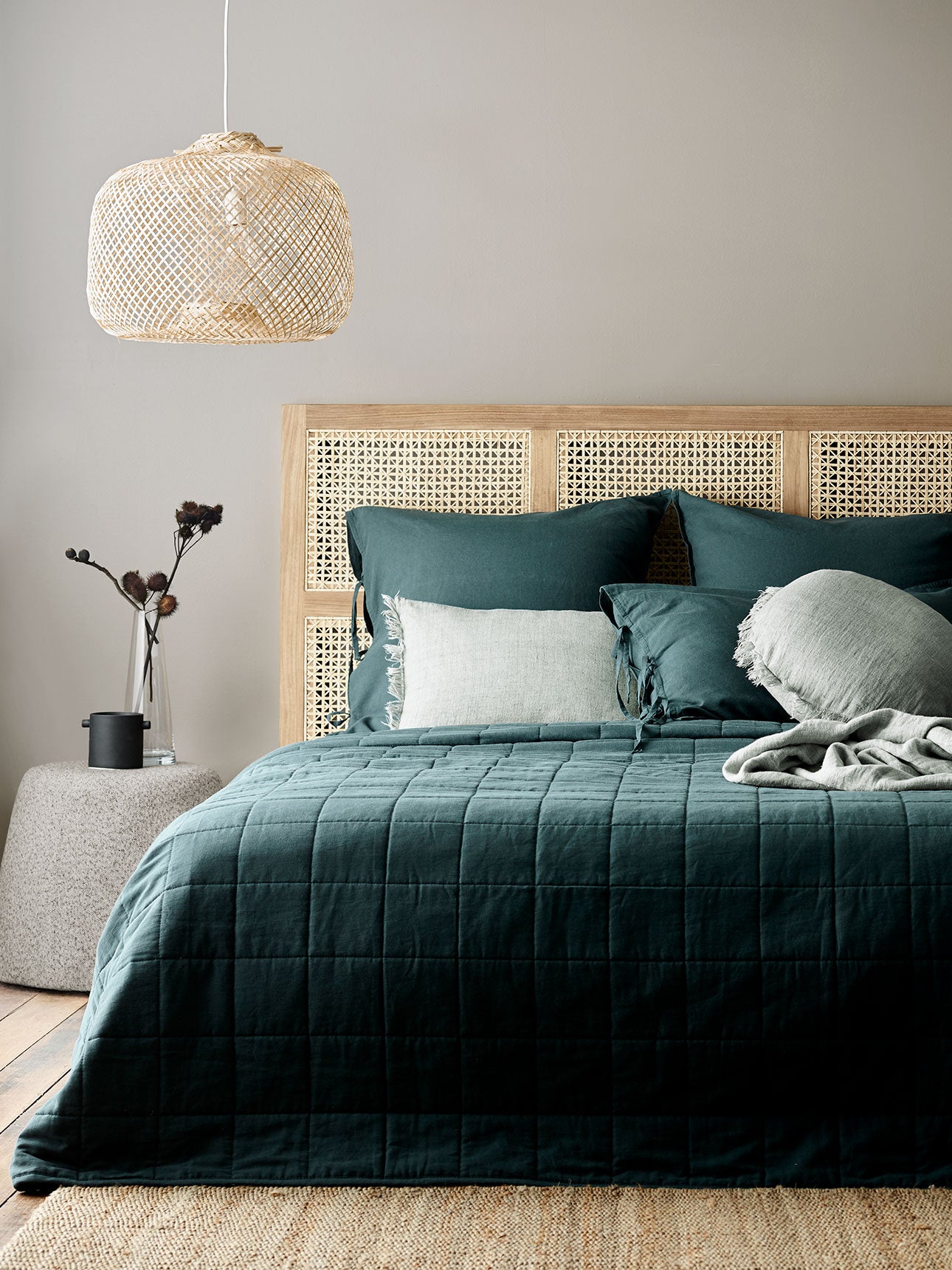 Maison Vintage Coverlet in Indian Teal