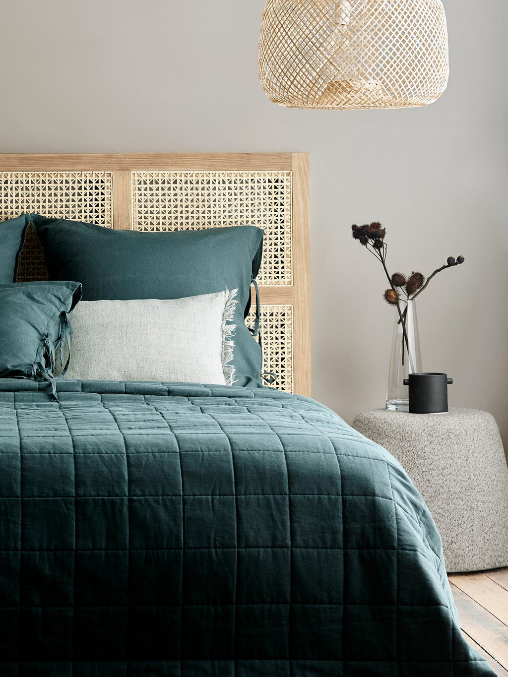 Maison Vintage Coverlet in Indian Teal
