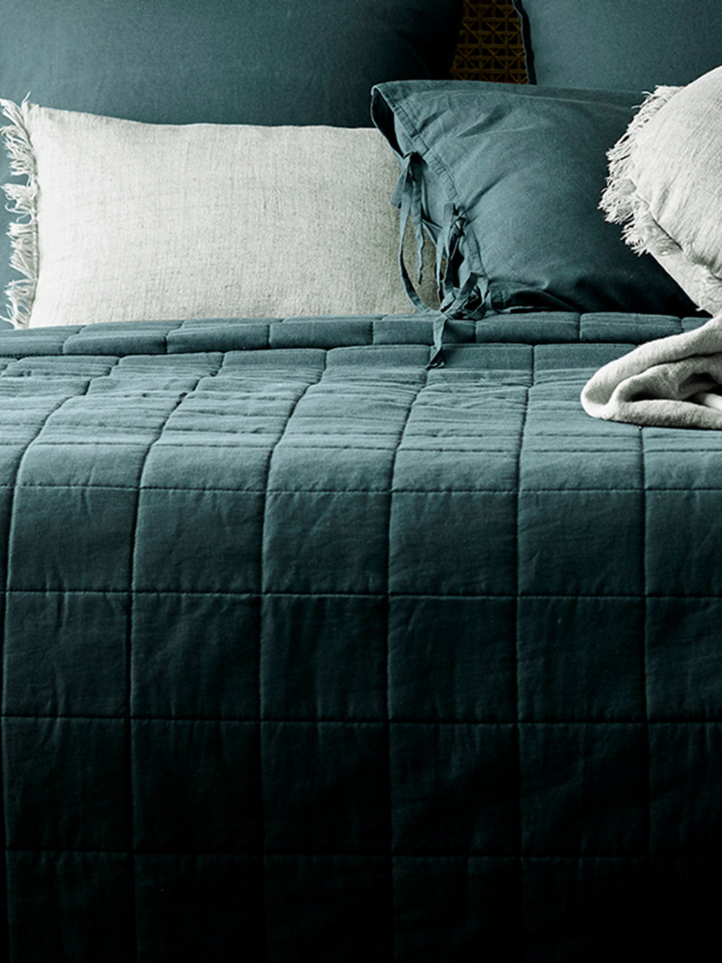 Maison Vintage Standard Pillowcase in Indian Teal
