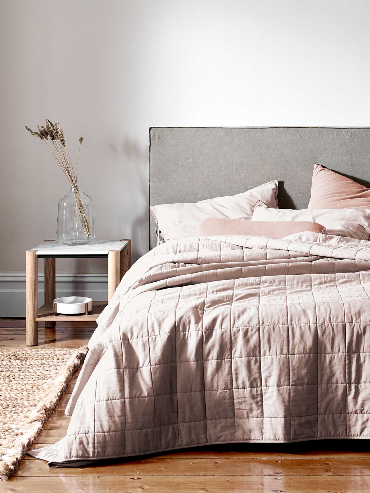Maison Vintage European Pillowcase in Nude