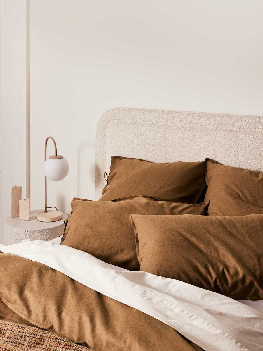 Maison Vintage European Pillowcase in Cinnamon