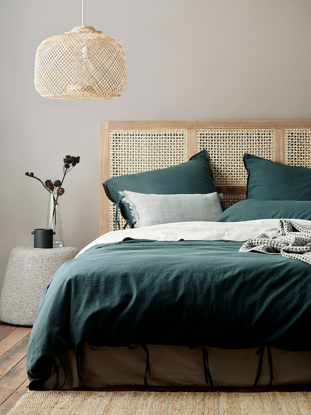 Maison Vintage European Pillowcase in Indian Teal