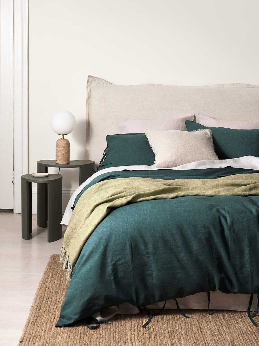 Maison Vintage Quilt Cover in Indian Teal