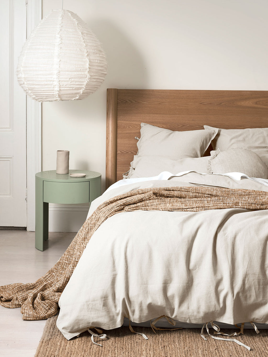 Maison Vintage European Pillowcase in Natural S26