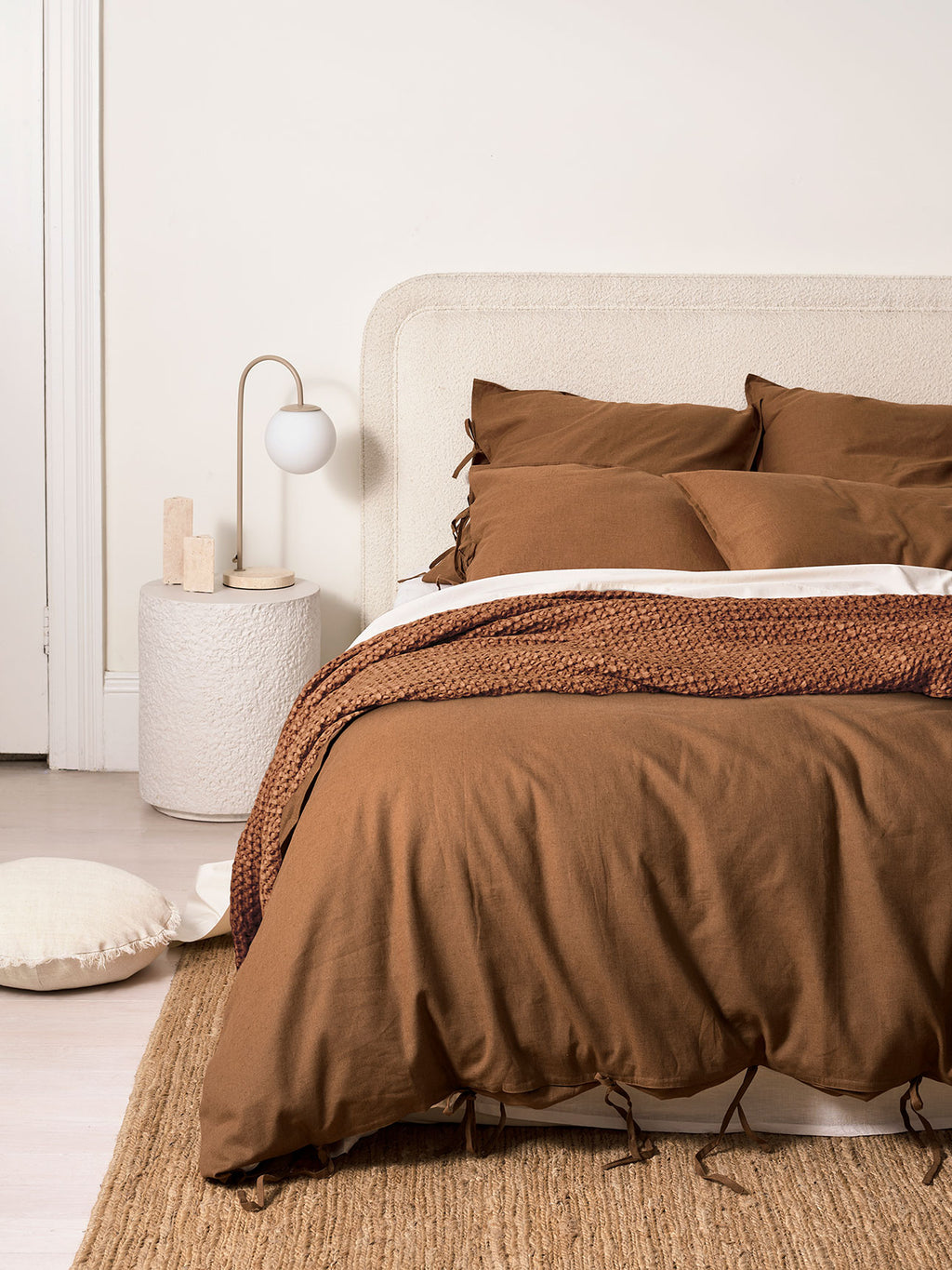 Maison Vintage Standard Pillowcase in Nutmeg S26