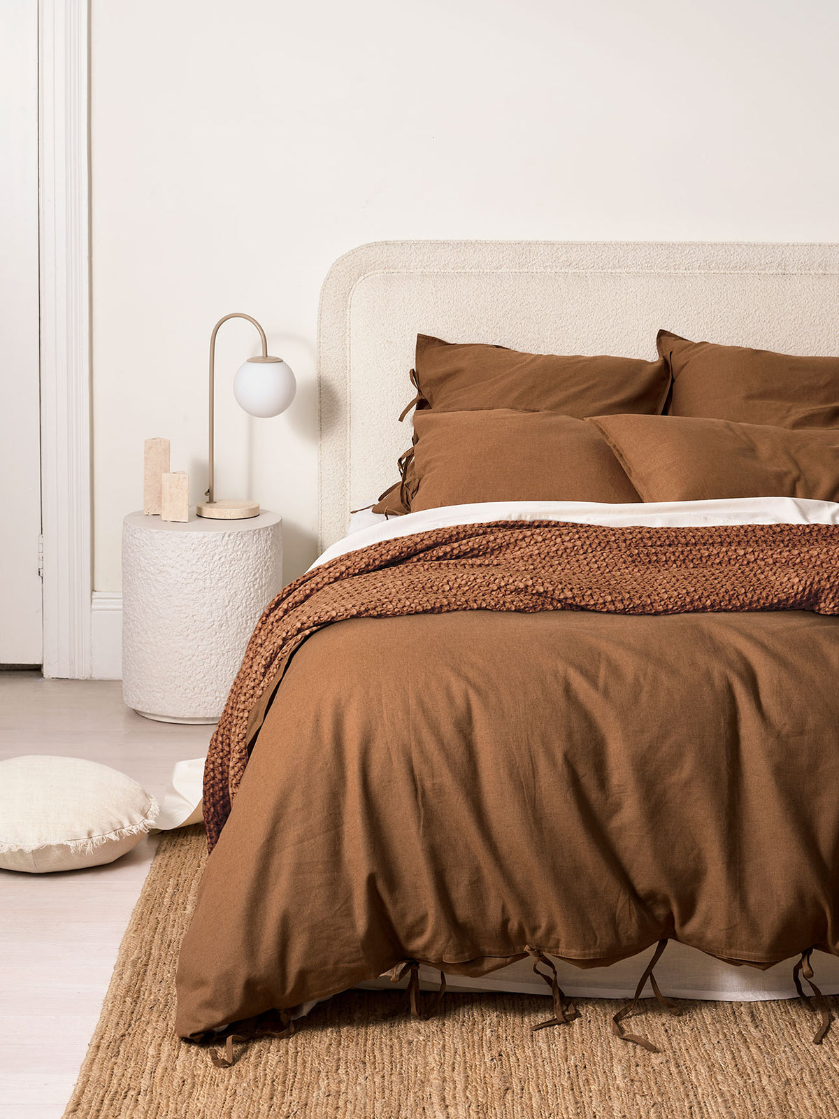 Maison Vintage Standard Pillowcase in Nutmeg S26