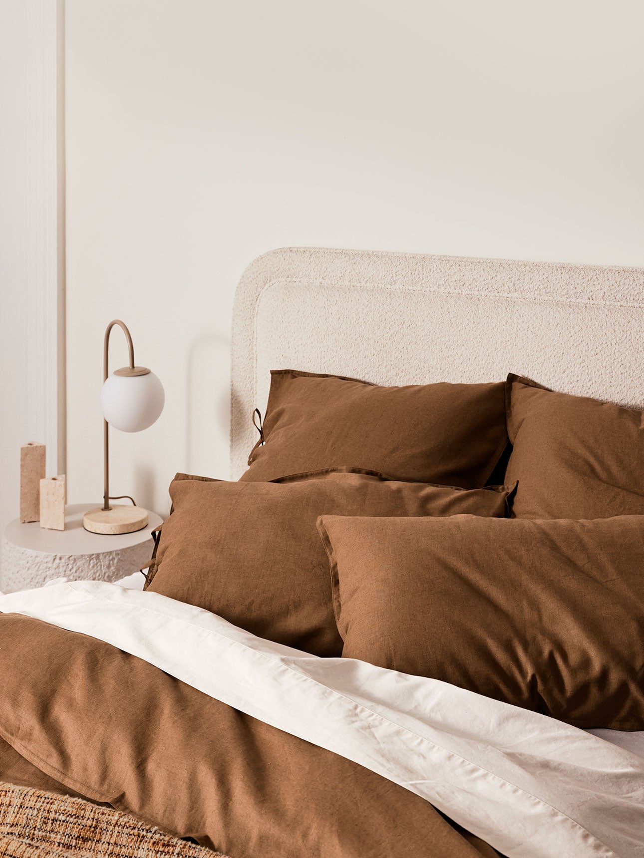 Maison Vintage Standard Pillowcase in Nutmeg S26