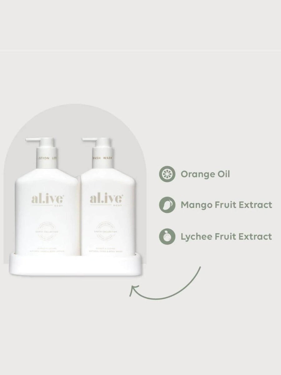 Mango & Lychee Wash & Lotion Duo + Tray