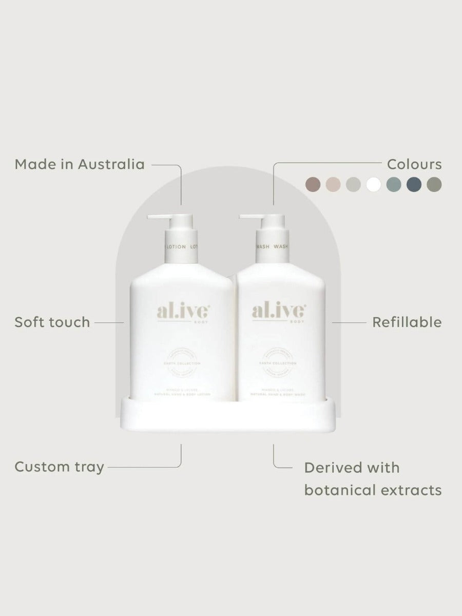 Mango & Lychee Wash & Lotion Duo + Tray