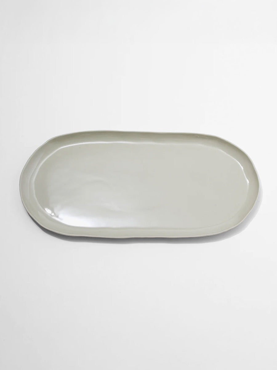 Cloud Oval Platter in Stone - Large