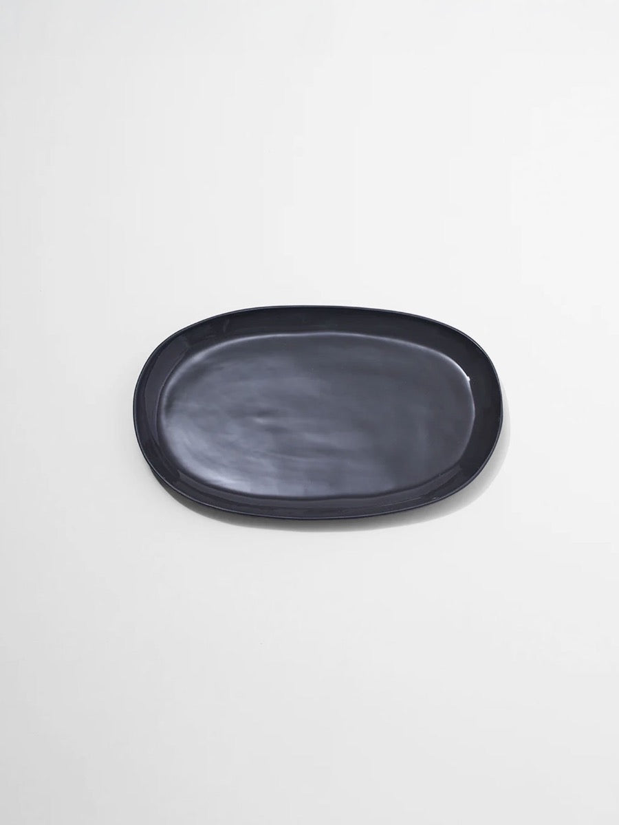 Cloud Oval Platter in Charcoal - Medium