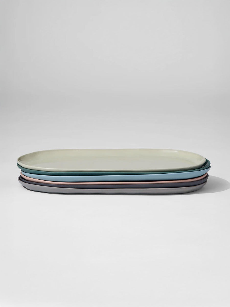 Cloud Oval Platter in Stone - Large