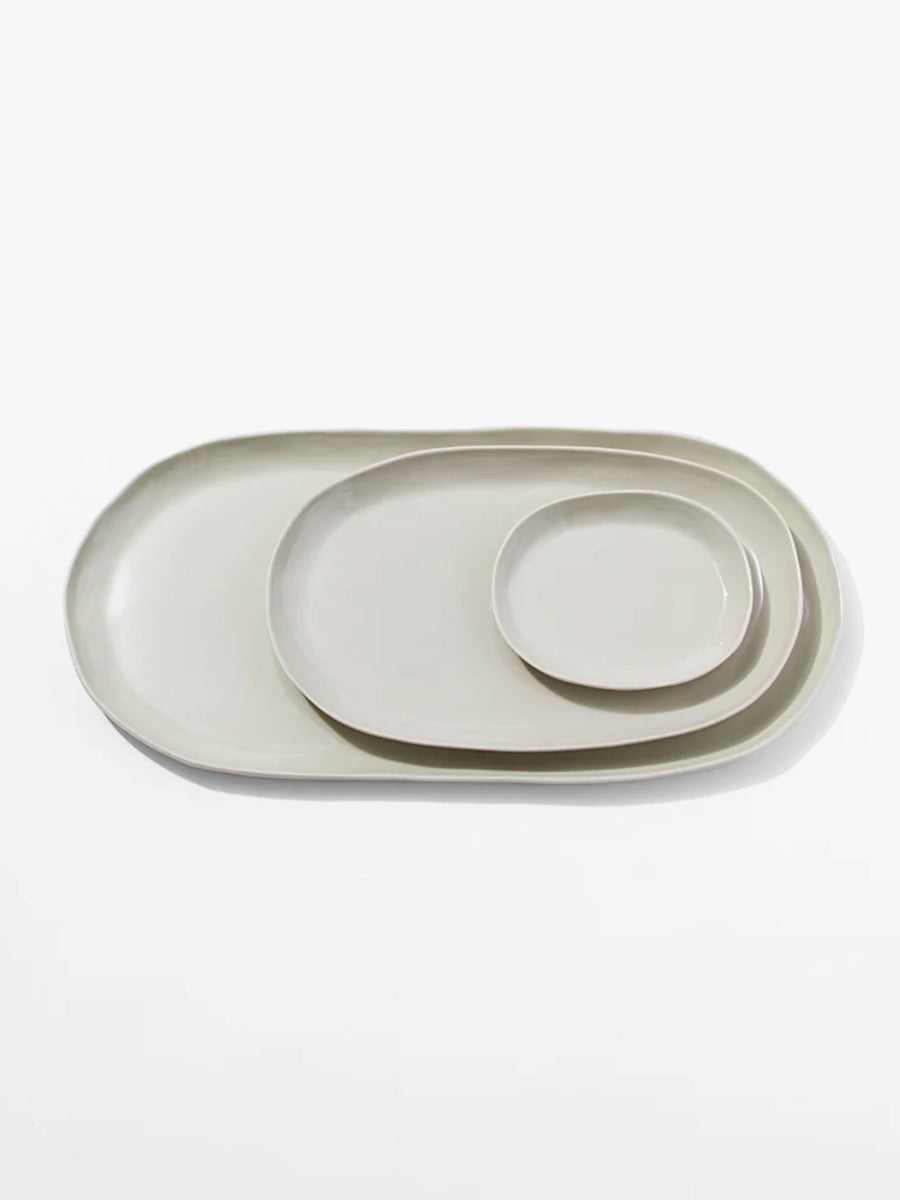 Cloud Oval Platter in Stone - Small