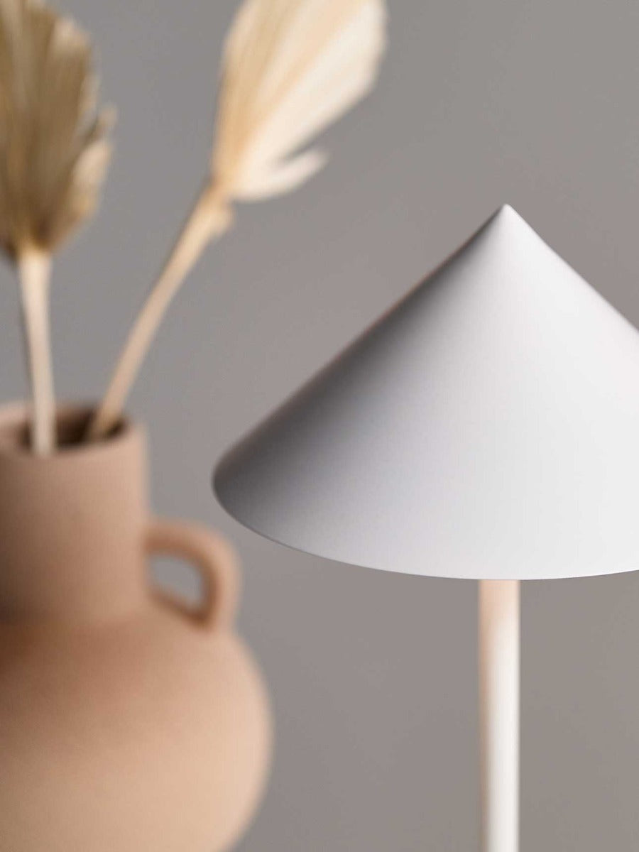 Floris Portable Desk Lamp in White