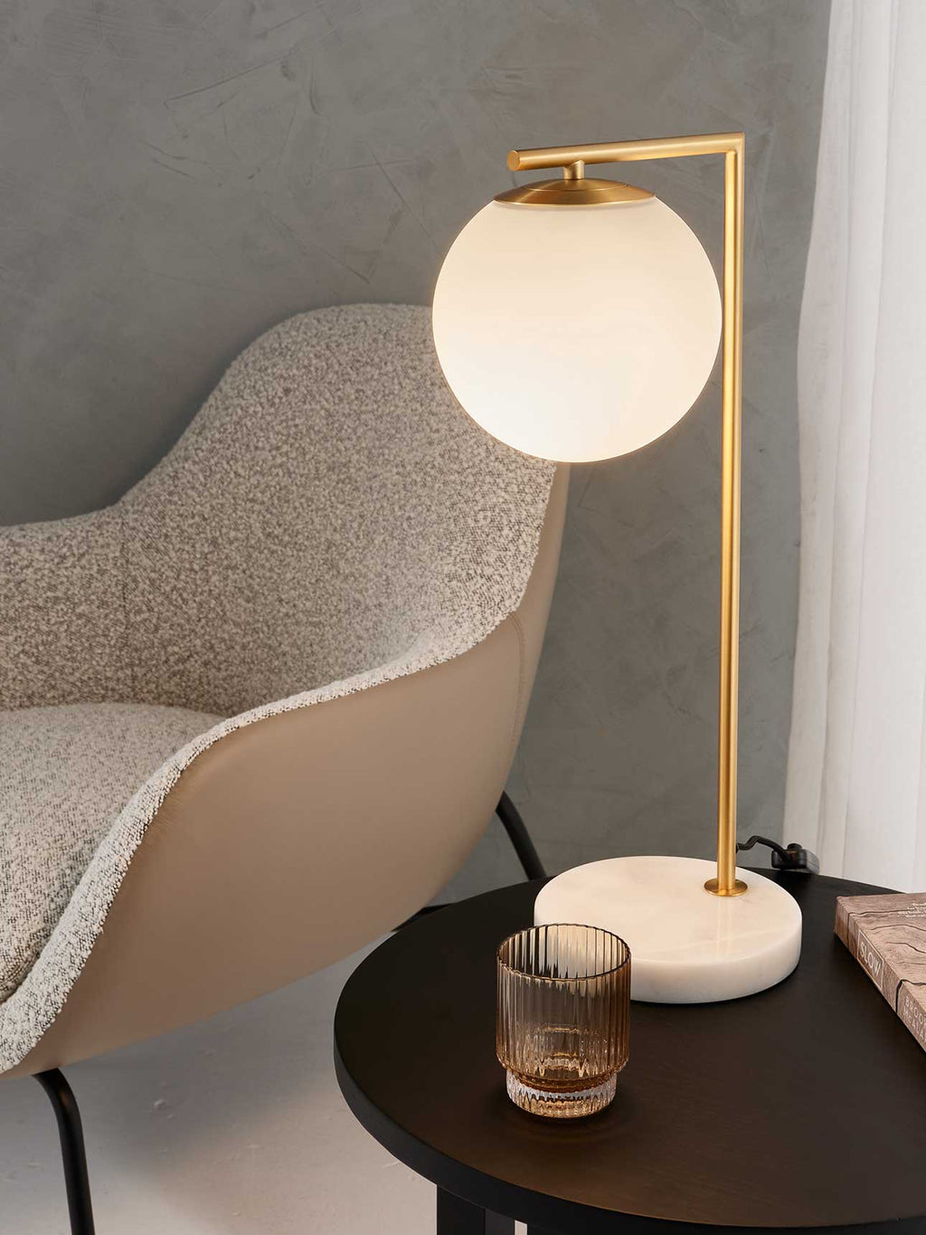Remi Table Lamp in Brass & Marble