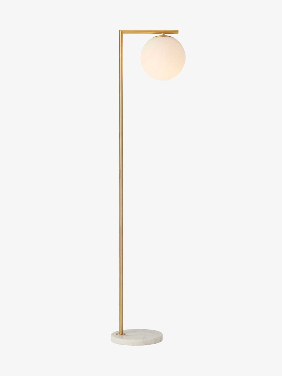 Remi Floor Lamp - Brass Marble