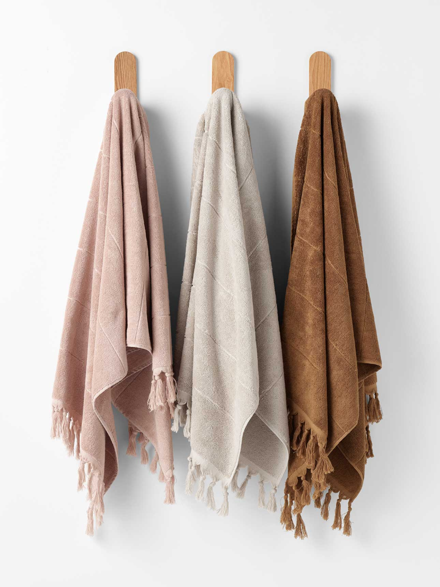 Paros Bath Towel in Caramel
