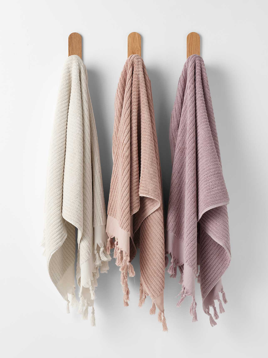 Paros Rib Bath Towel in Lilac