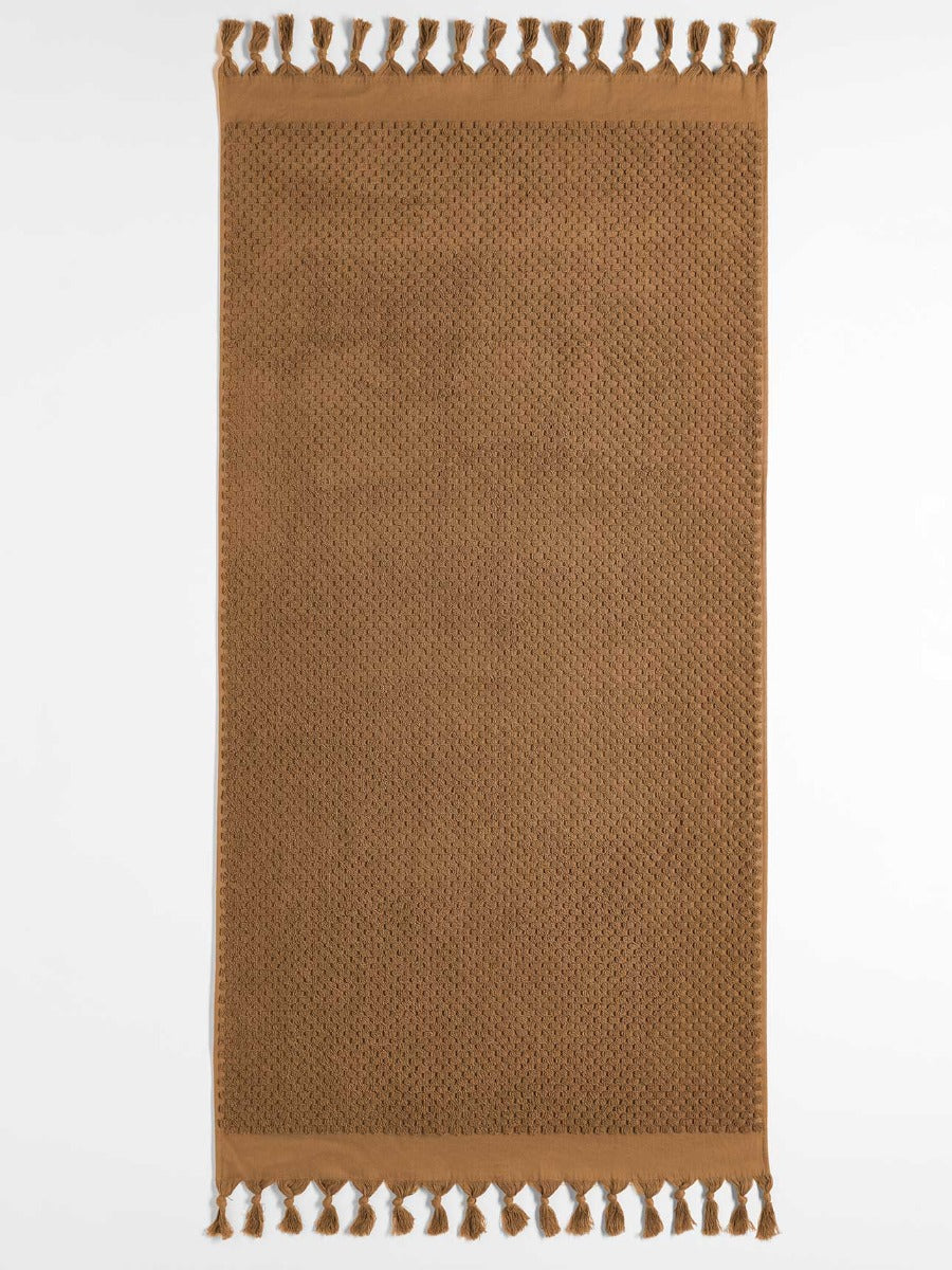 Milos Bath Towel in Caramel