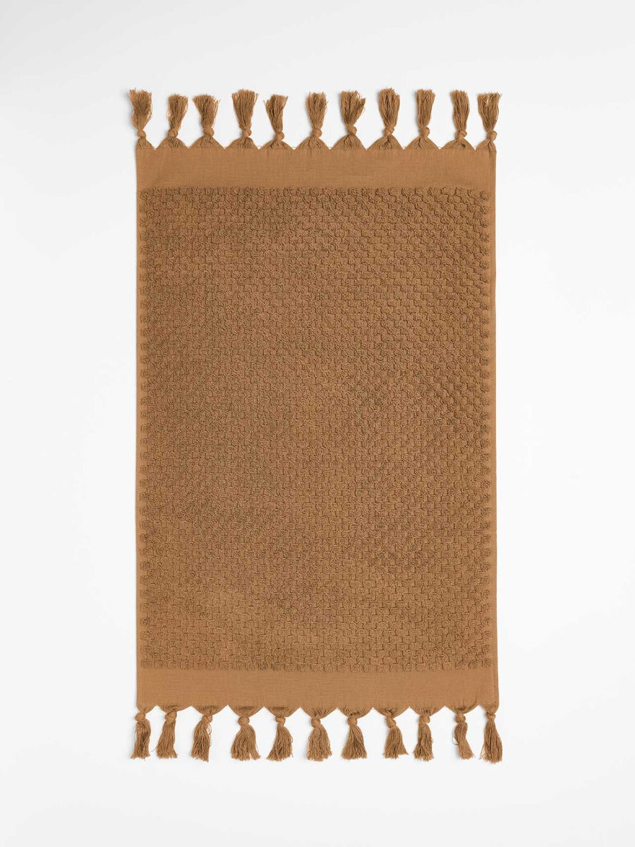 Milos Hand Towel in Caramel