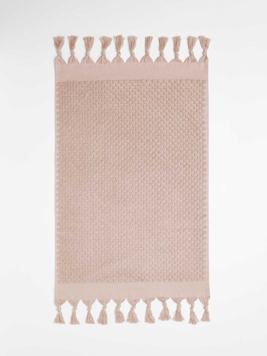 Milos Hand Towel in Pink Clay