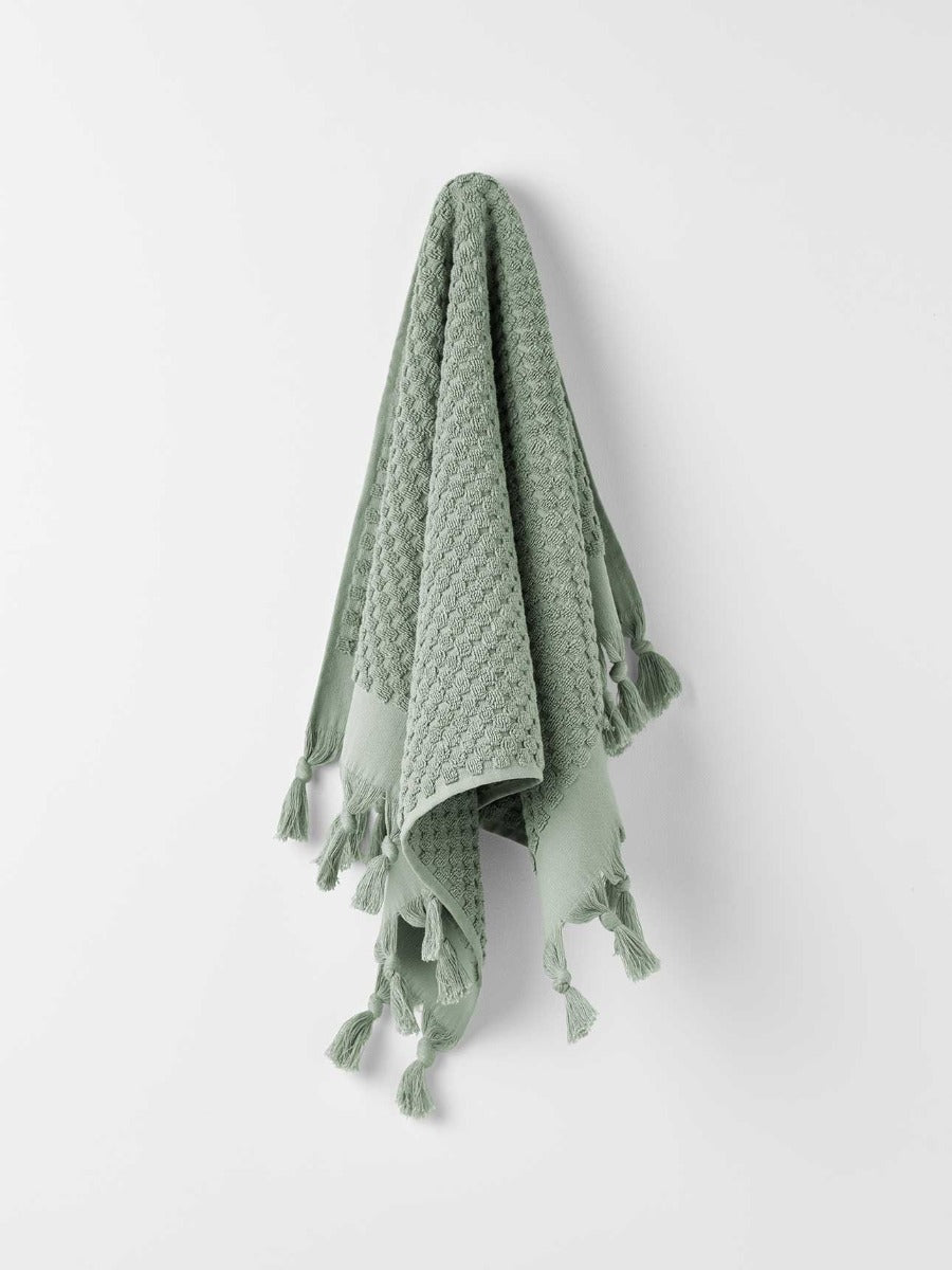 Milos Hand Towel in Sage