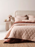 Mini Gingham Coverlet in Clay