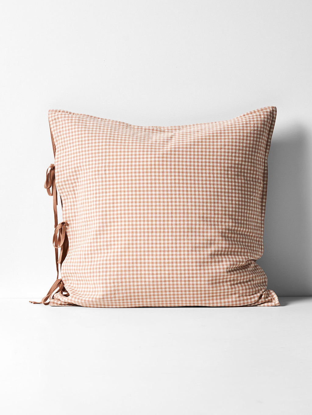 Mini Gingham European Pillowcase in Clay