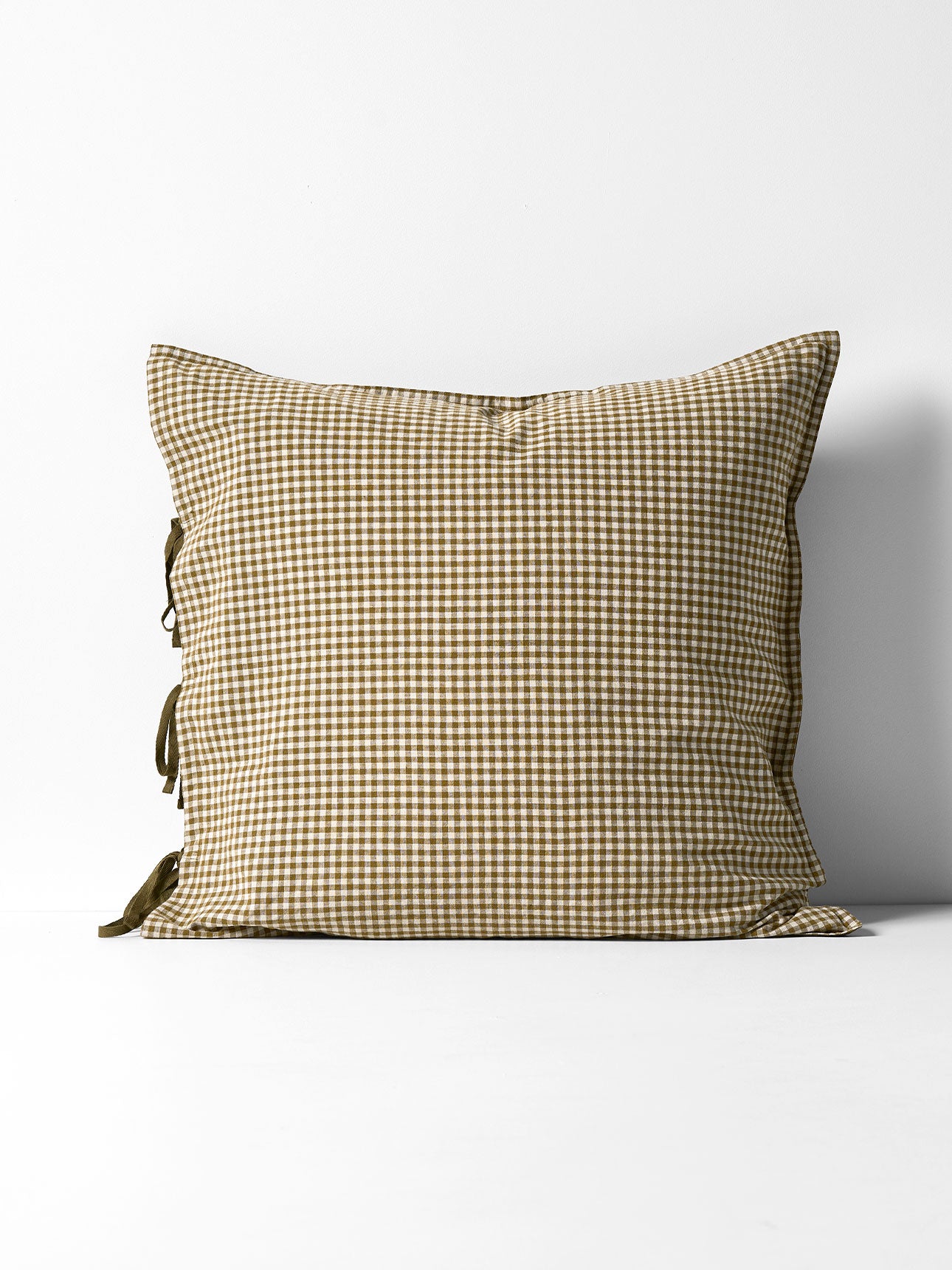 Mini Gingham European Pillowcase in Olive