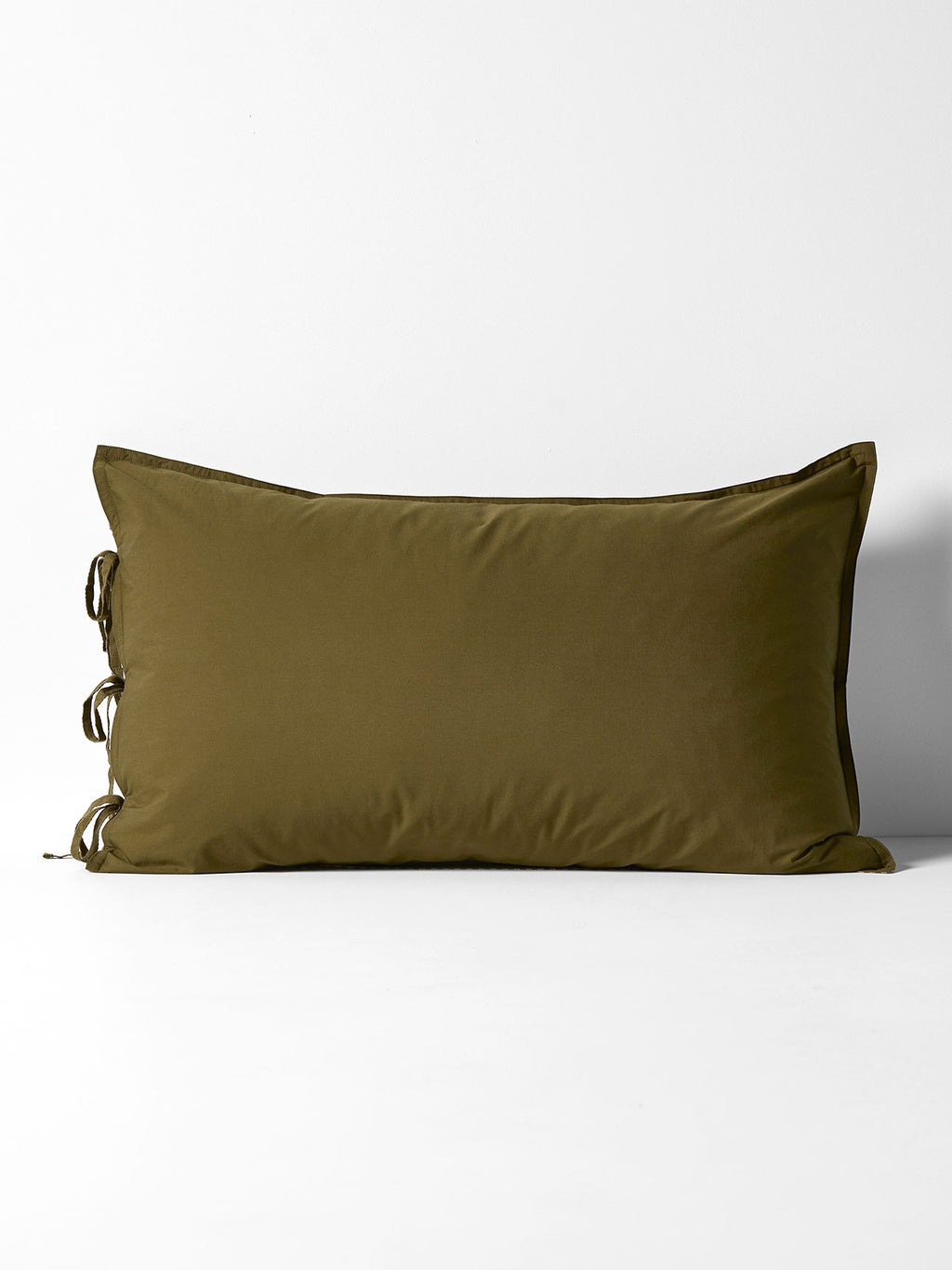 Mini Gingham Standard Pillowcase in Olive