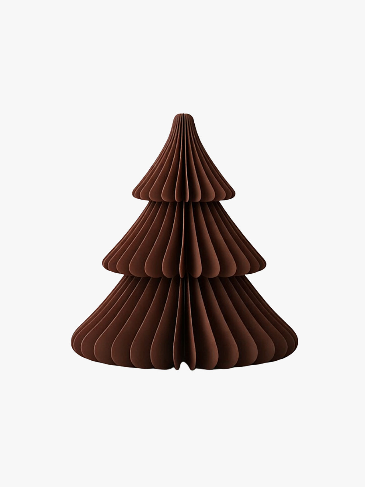 Tiered Paper Christmas Tree in Cocoa - 30cm