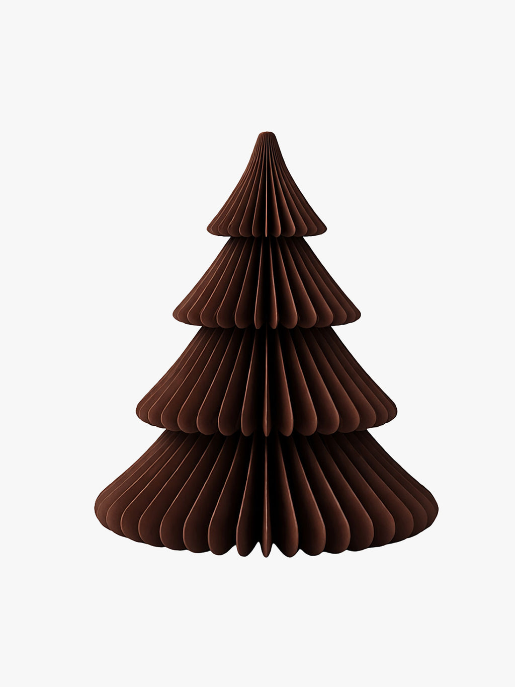Tiered Paper Christmas Tree in Cocoa - 30cm