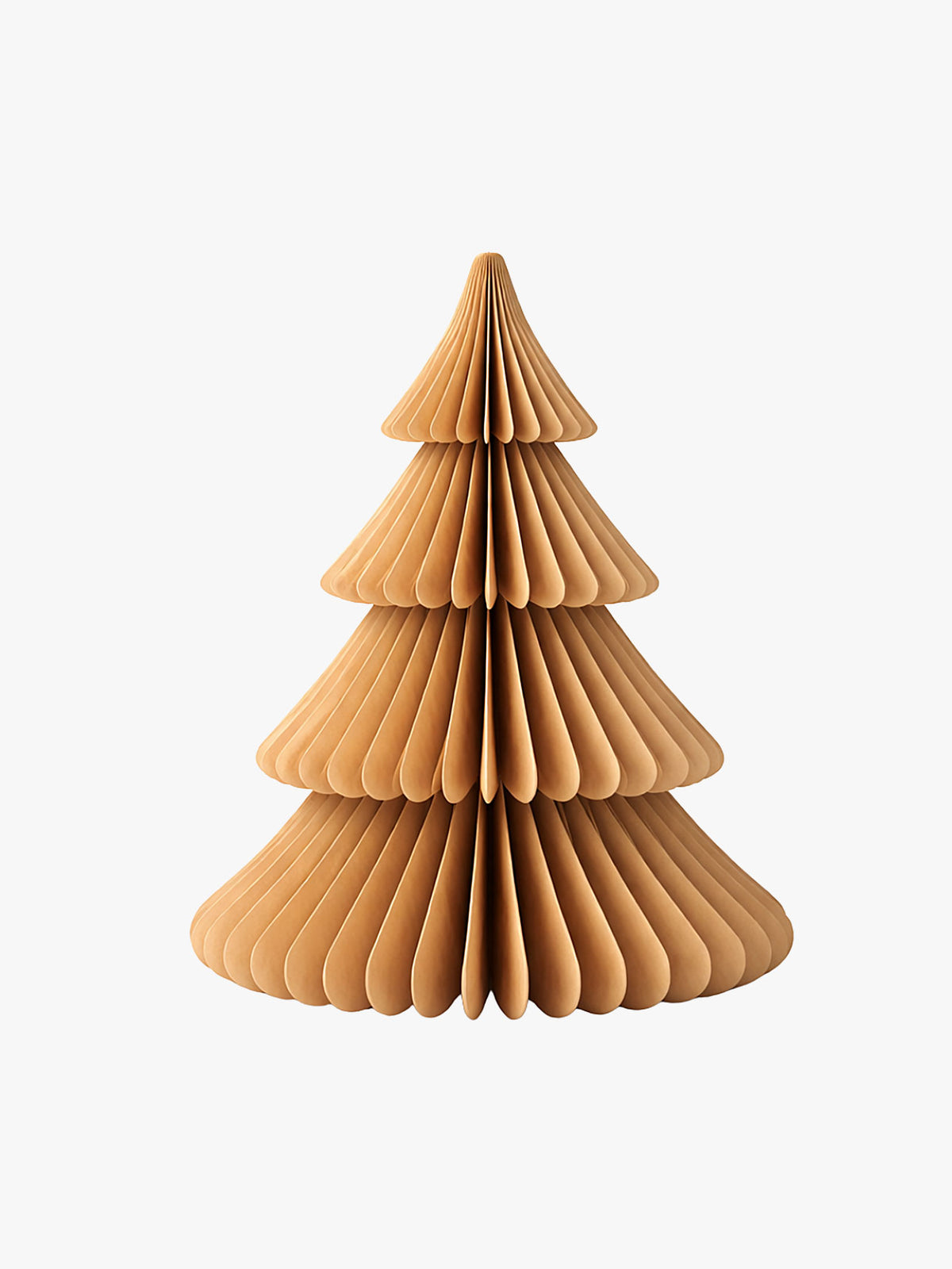 Tiered Paper Christmas Tree in Flaxseed - 45cm