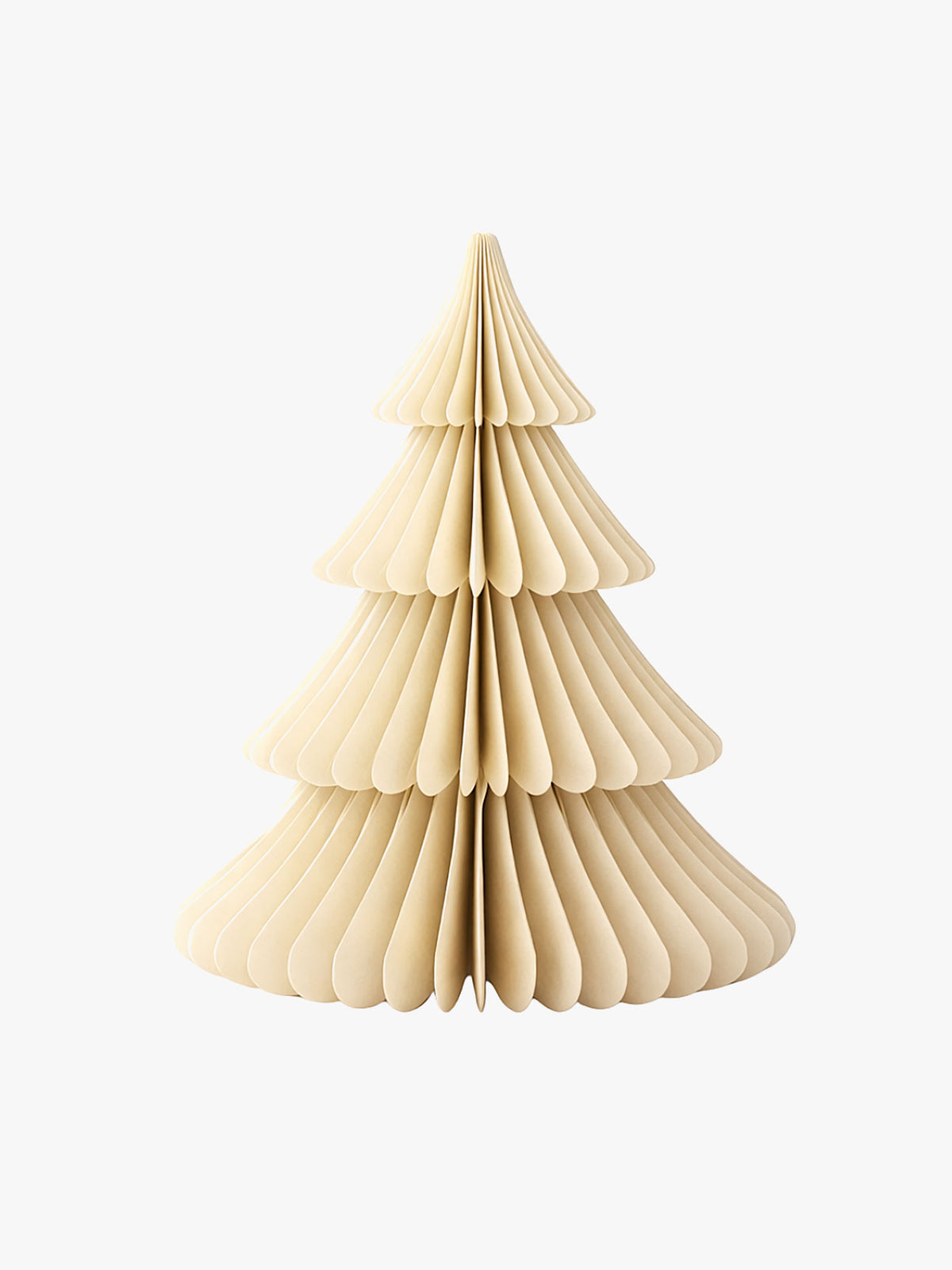 Tiered Paper Christmas Tree in Off White - 45cm