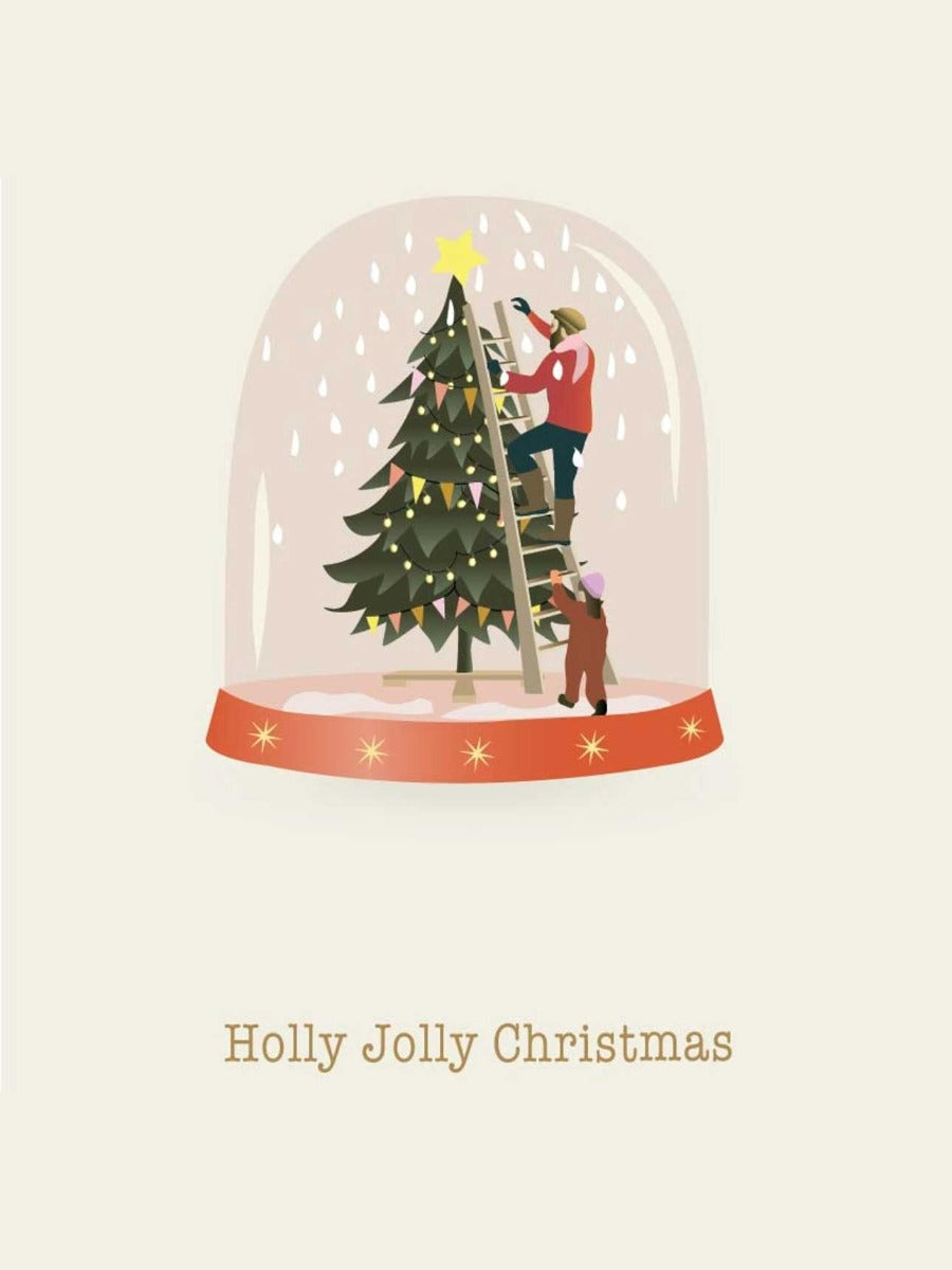 Holly Jolly Christmas Dome - Christmas Card