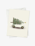 Tree and Little Car - Christmas Card