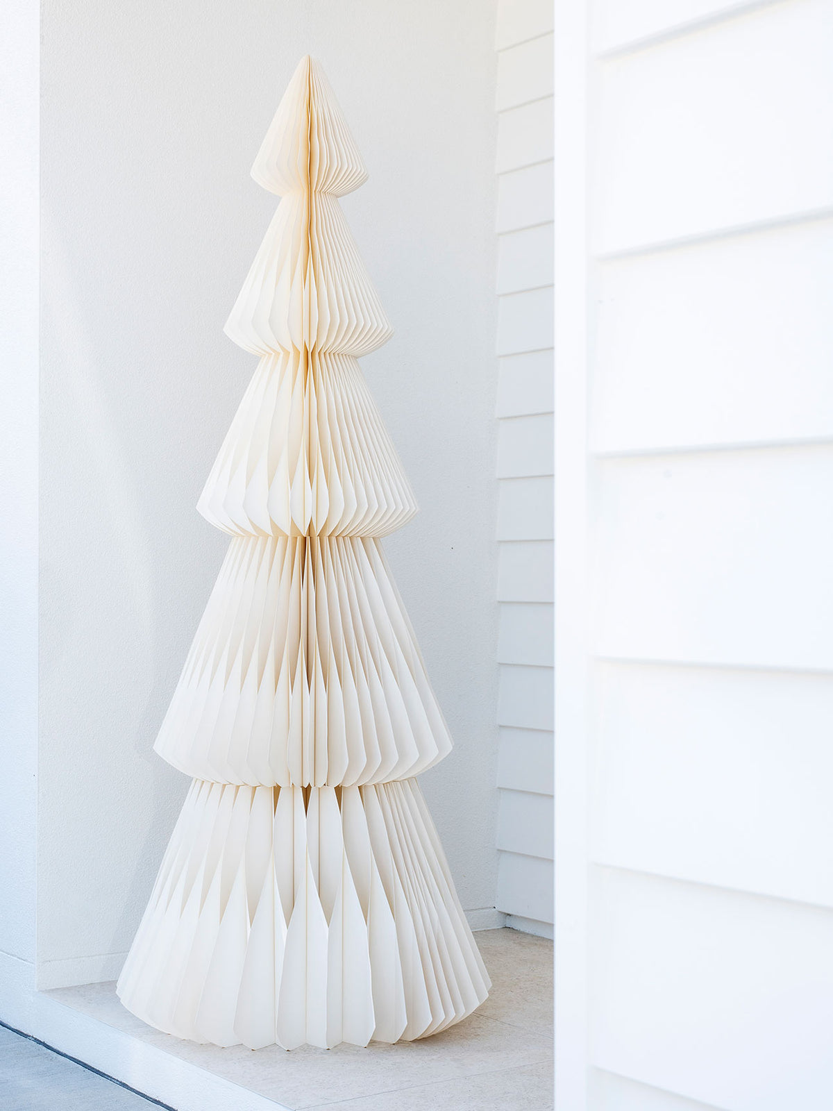 Evergreen Paper Standing Tree in Off White - 180cm