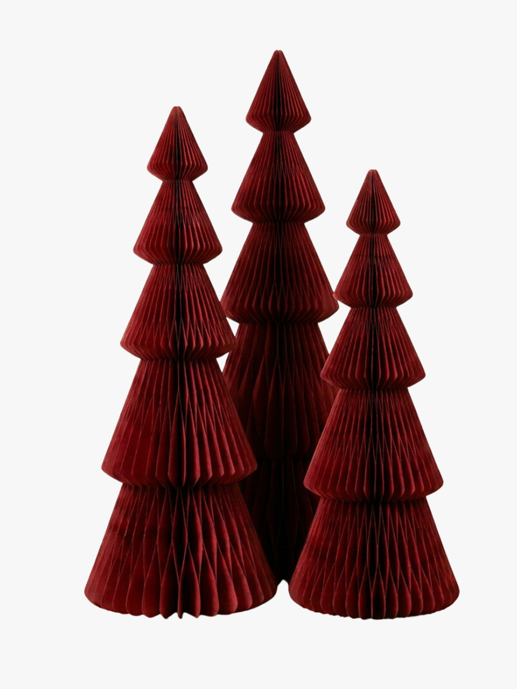 Evergreen Paper Standing Tree in Classic Red - 130cm