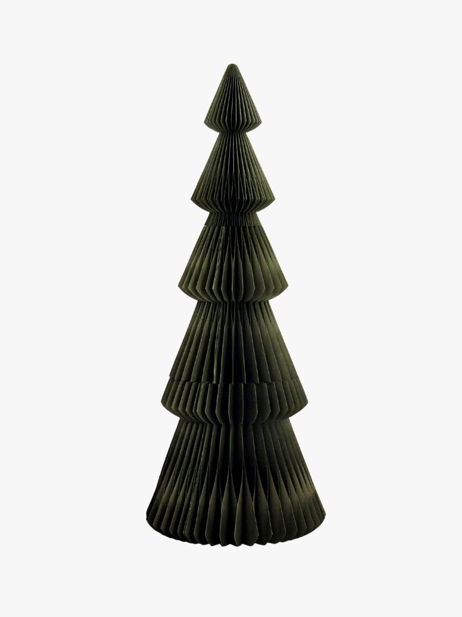 Evergreen Paper Standing Tree in Olive - 130cm