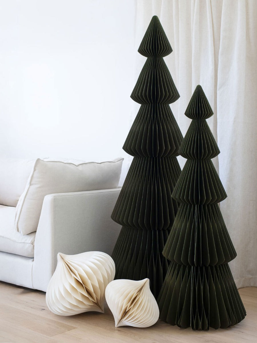 Evergreen Paper Standing Tree in Olive - 180cm