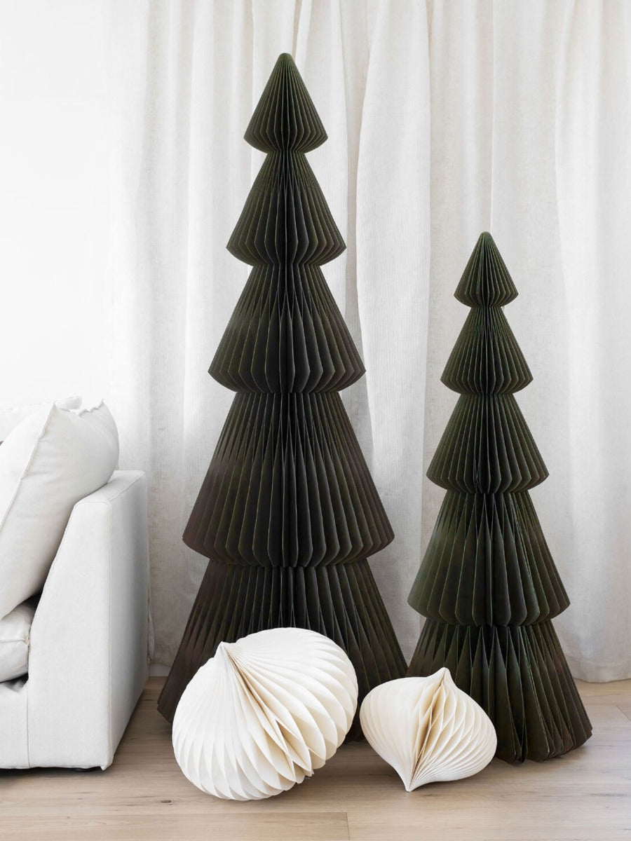 Evergreen Paper Standing Tree in Olive - 180cm