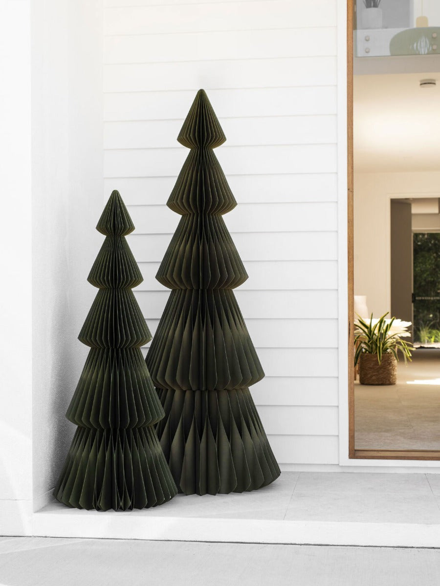 Evergreen Paper Standing Tree in Olive - 180cm