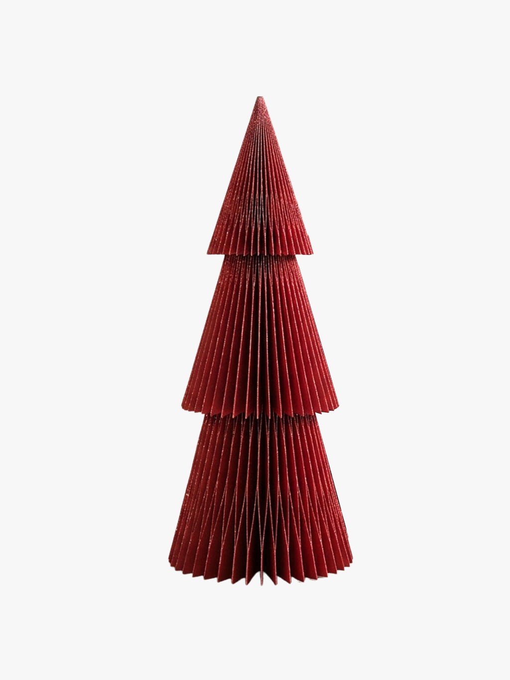 Glitter Edge Deluxe Paper Standing Tree in Classic Red - 95cm