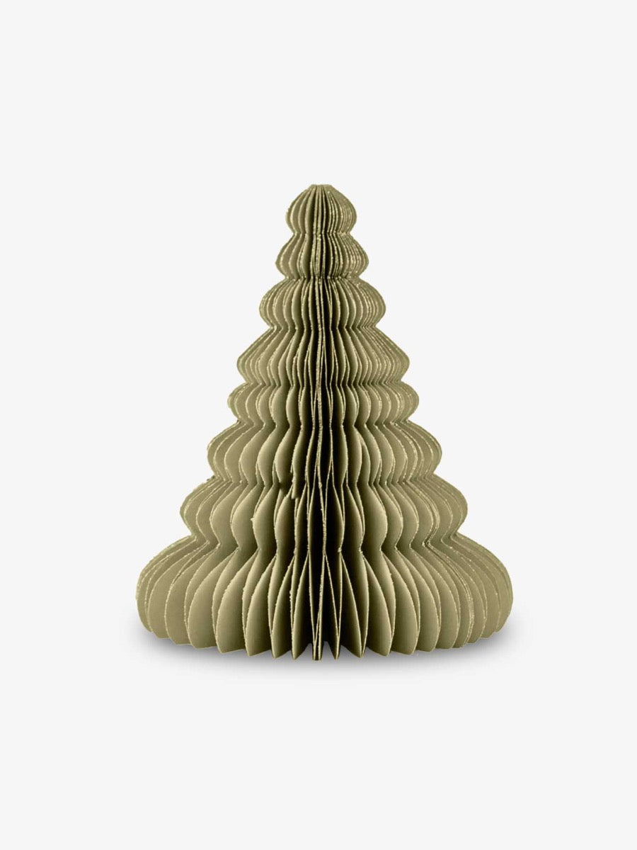 Glitter Edge Standing Christmas Tree in Olive - 20cm
