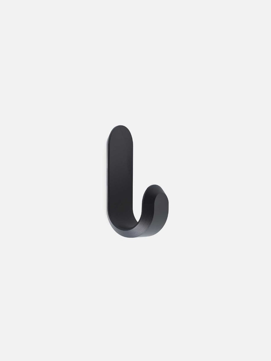 Curve Mini Hook in Matte Black - Set of 2
