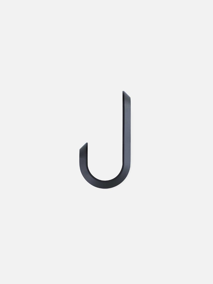 Curve Mini Hook in Matte Black - Set of 2